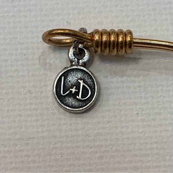 Luca + Danni Love Knot Bangle Bracelet Mixed Metal Silver and Brass - Picture 10 of 12